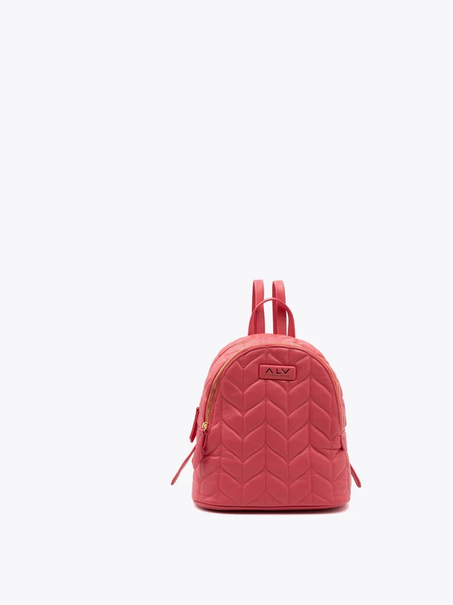 Chevron Quilted PU Leather Mini Backpacks for School