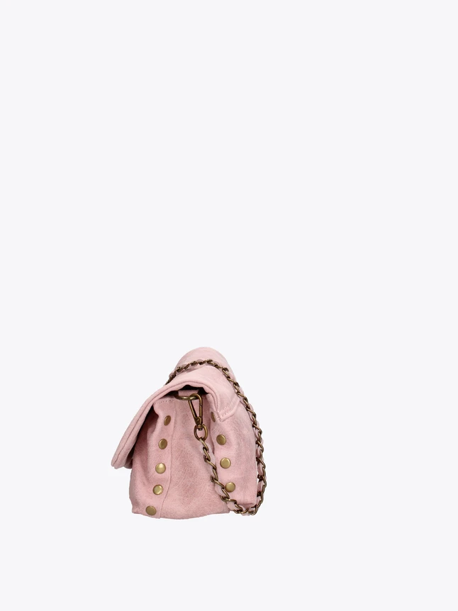 Luxury Leather Studded Crossbody Bag With Chain Strap For Chic Everyday