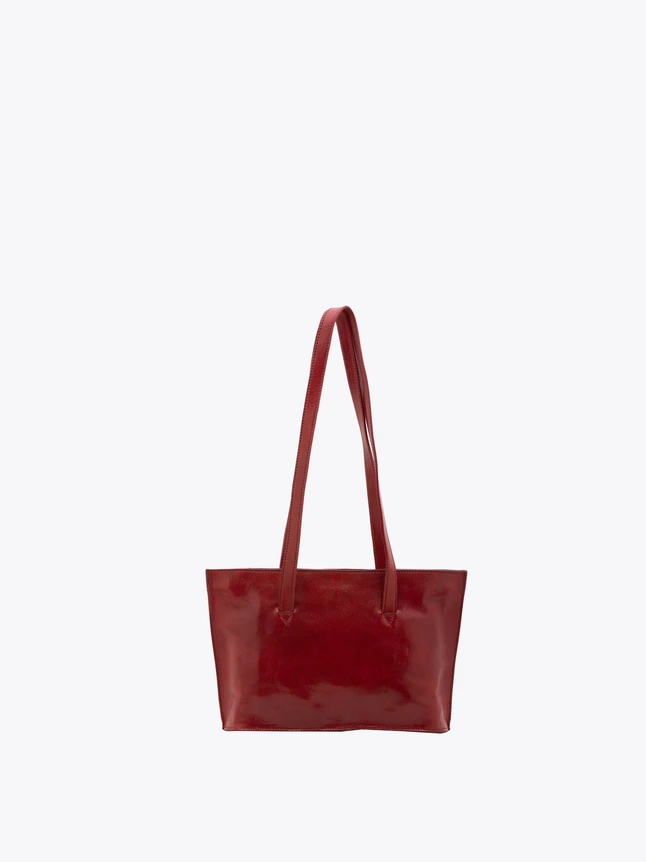 Minimalist Patent Leather Tote Bag for Everyday Use