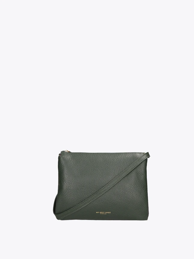 Minimalist Pebbled Leather Crossbody Bag for Daily Essentials