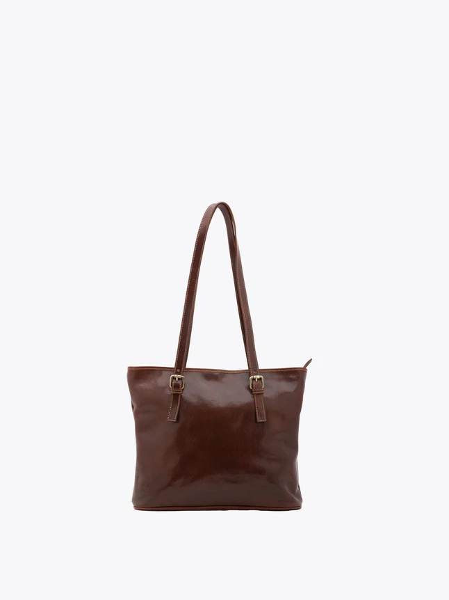 Minimalist Leather Tote Bag for Daily Work And Travel