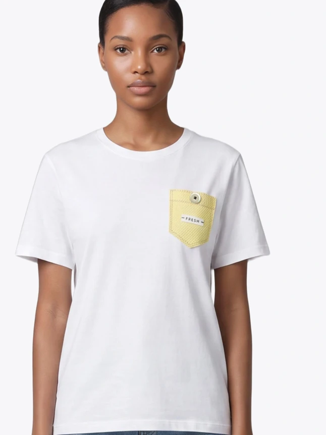 Elegant Cotton Tee For Women - Chic Design With Everyday Shape