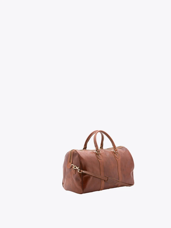 Classic Leather Duffel Bag for Weekend Travel