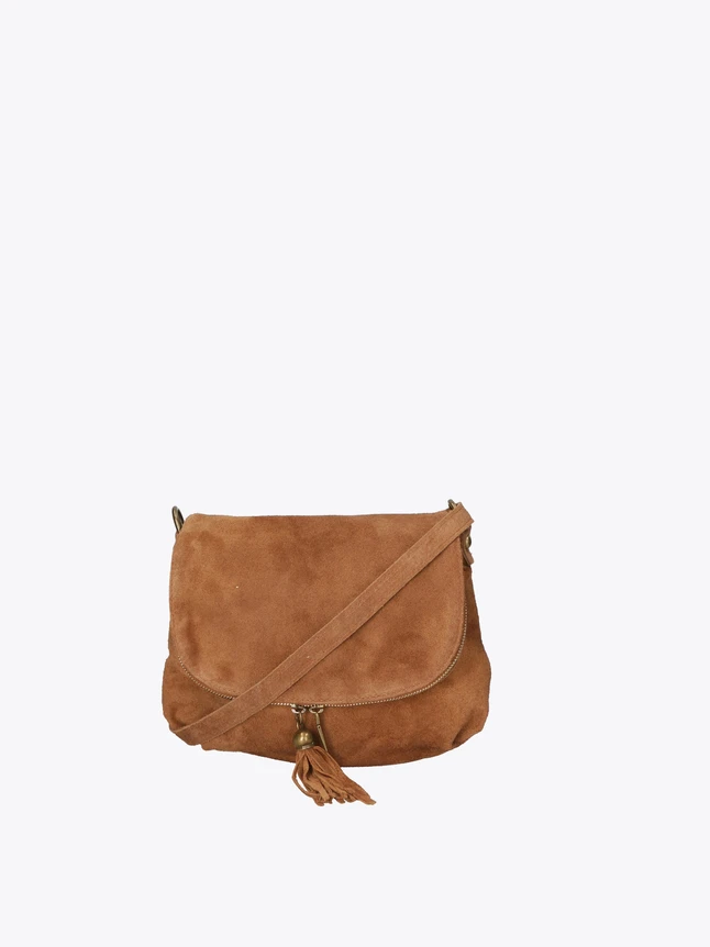 Boho Suede Crossbody Bag with Tassel for Everyday Use