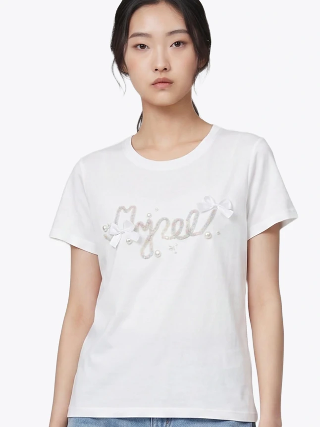 Cotton Elegant Tee For Women - Sophisticated Design With Polished Shape