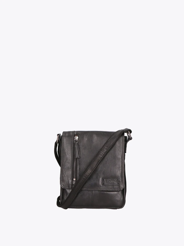 Leather Crossbody Bag for Everyday Use with Zipper Pocket And Adjustable Strap