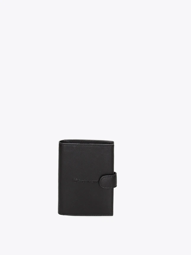 Minimalist Leather Card Wallet Snap Closure for Everyday Use