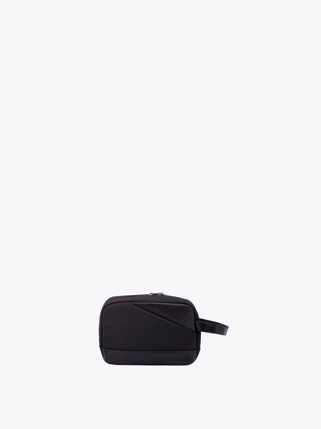 Minimalist Nylon Pouch with Leather Trim for Daily Essentials