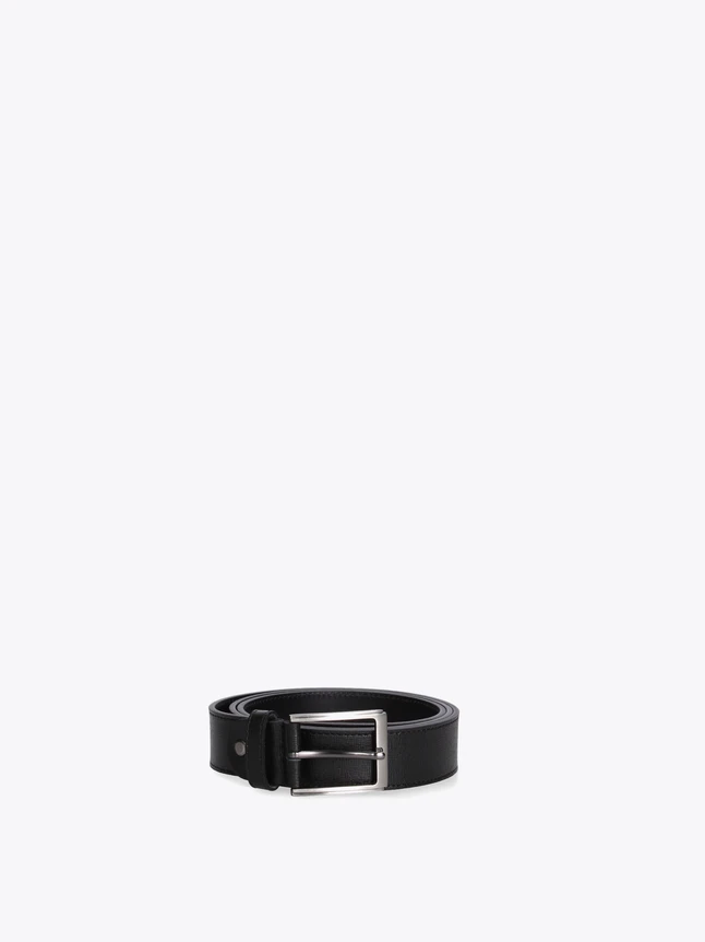 Refined Leather Sleek Buckle Belt For Men Classic Everyday Accessory