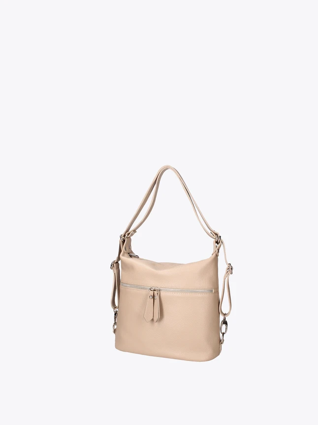 Modern Grained Leather Convertible Shoulder Backpack Versatile Daily Carryall