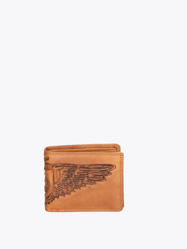 Leather Embossed Wing Card Holder for Everyday Use