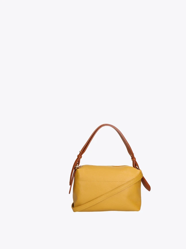 Minimalist Leather Crossbody Bag with Top Handle for Everyday Use