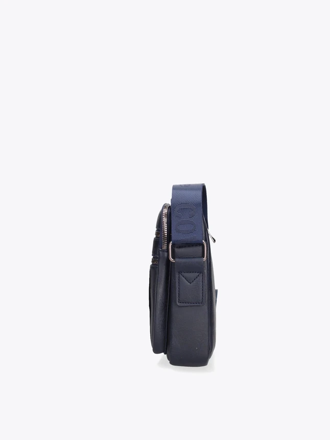 Contemporary Grain Faux Leather Crossbody Bag For Urban Commuting