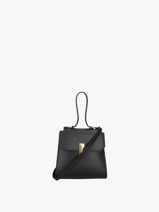Minimalist Leather Crossbody Bag with Top Handle for Everyday Use