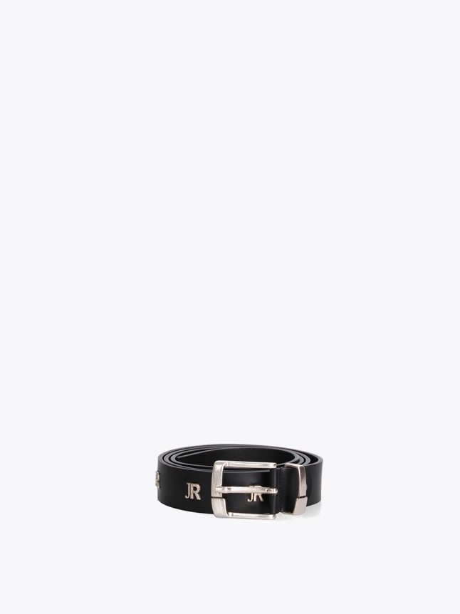 Premium Leather R Monogram Belt Statement Waist Accessory