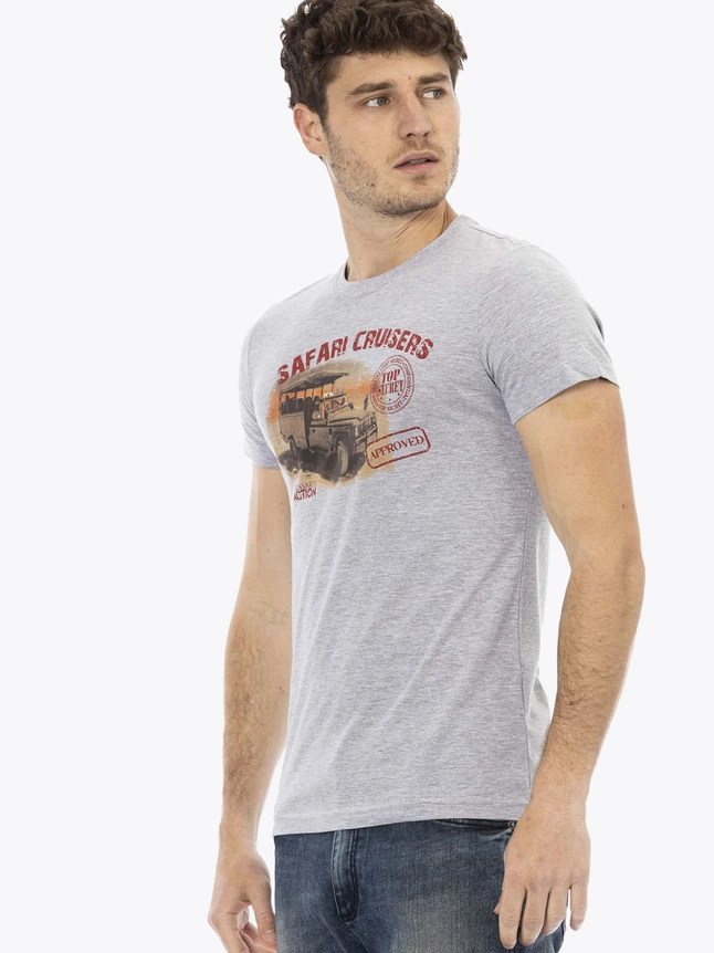 Casual Graphic Cotton Tee for Safari Style Everyday Wear