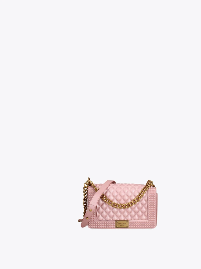 Quilted Leather Studded Crossbody Bag for Evening Outings