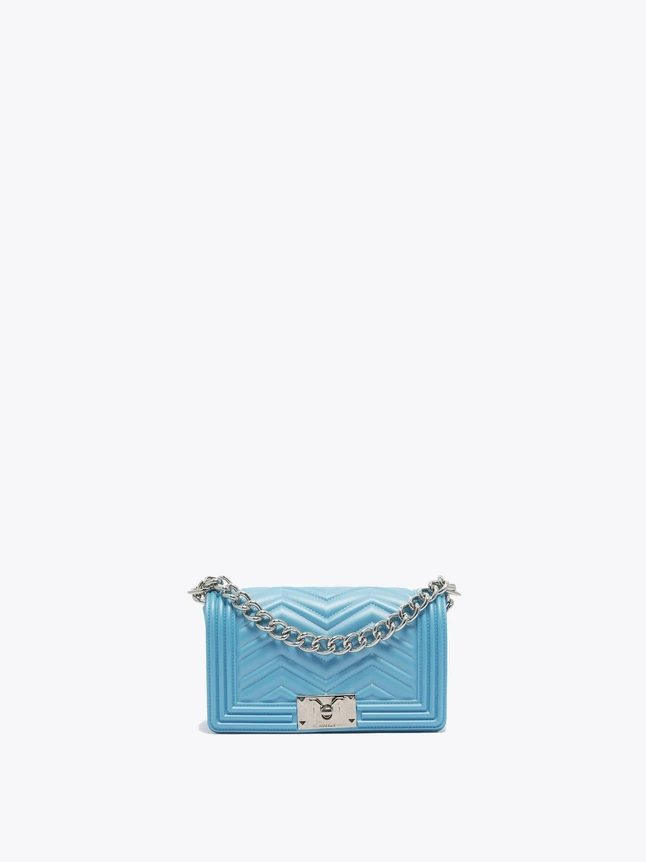 Quilted Leather Flap Mini Shoulder Bag With Chain For Evening And Everyday Use