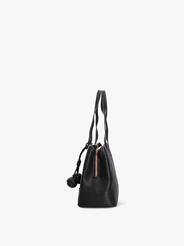 Modern Pebbled Faux Leather Shoulder Tote with Tassel for Everyday Chic