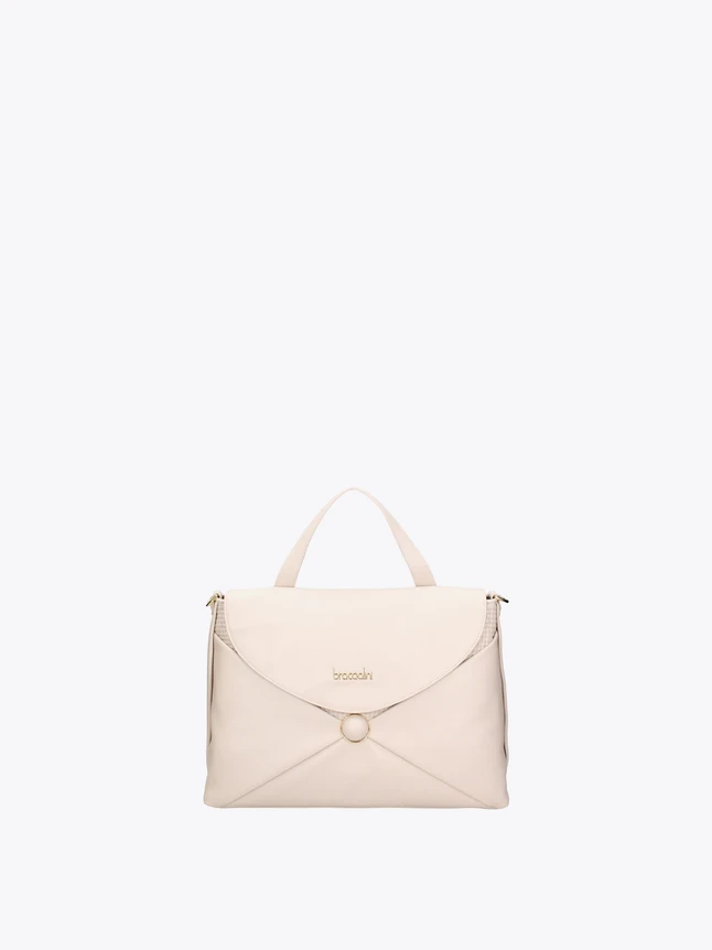 Leather Envelope Flap Satchel Bag Top Handle for Everyday Use