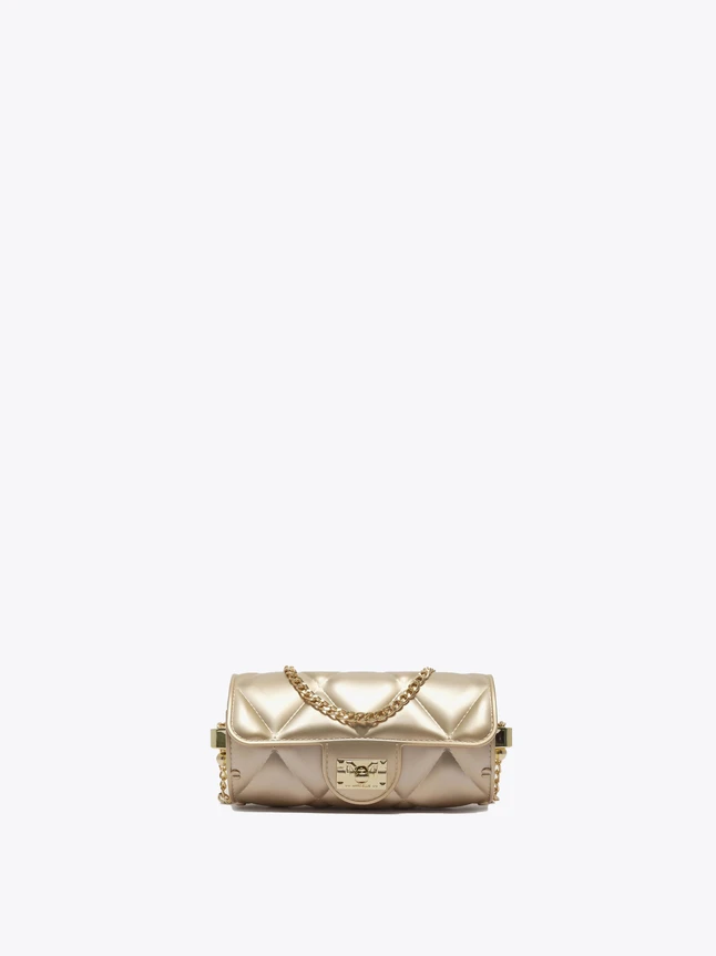 Quilted Leather Chain Shoulder Bag for Evening Wear