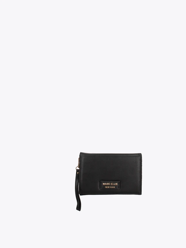 Minimalist Leather Zip Wallet Wristlet for Evening Essentials