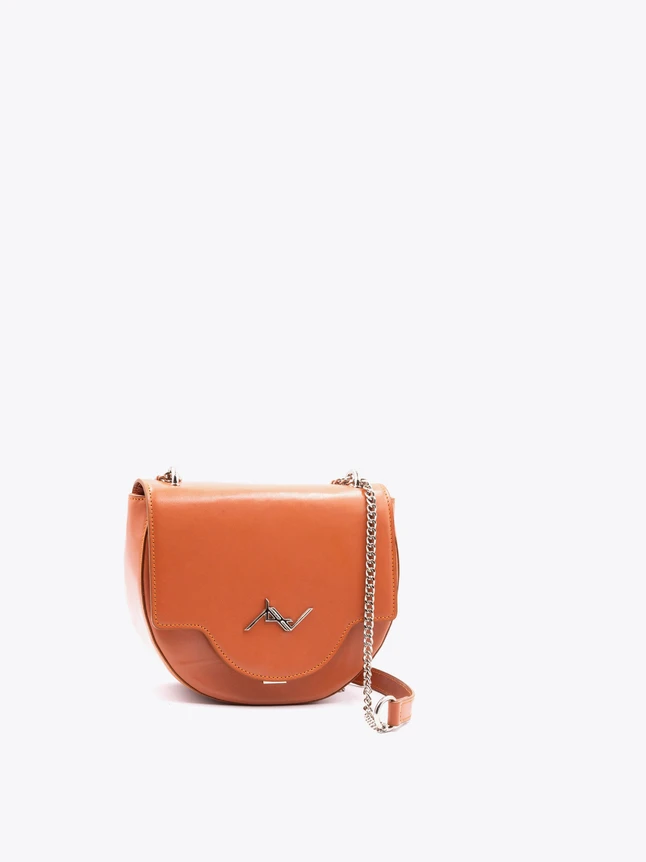 Pebble Leather Crossbody Bag for Evening Party