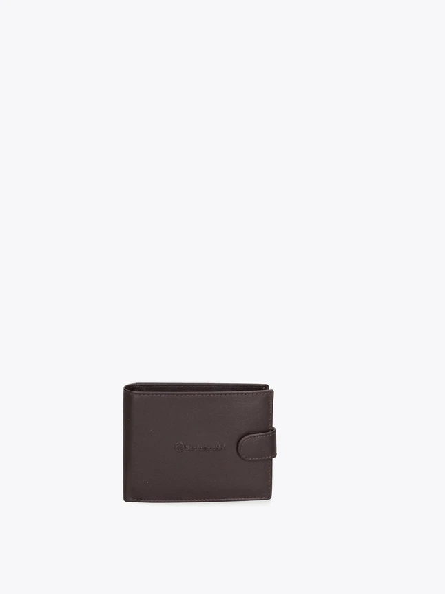 Minimalist Leather Wallet Card Holder Snap Closure for Everyday Use