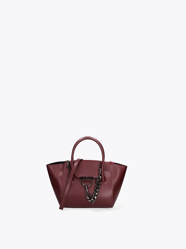 Chic Leather Tote Bag with Chain Strap for Daily Use