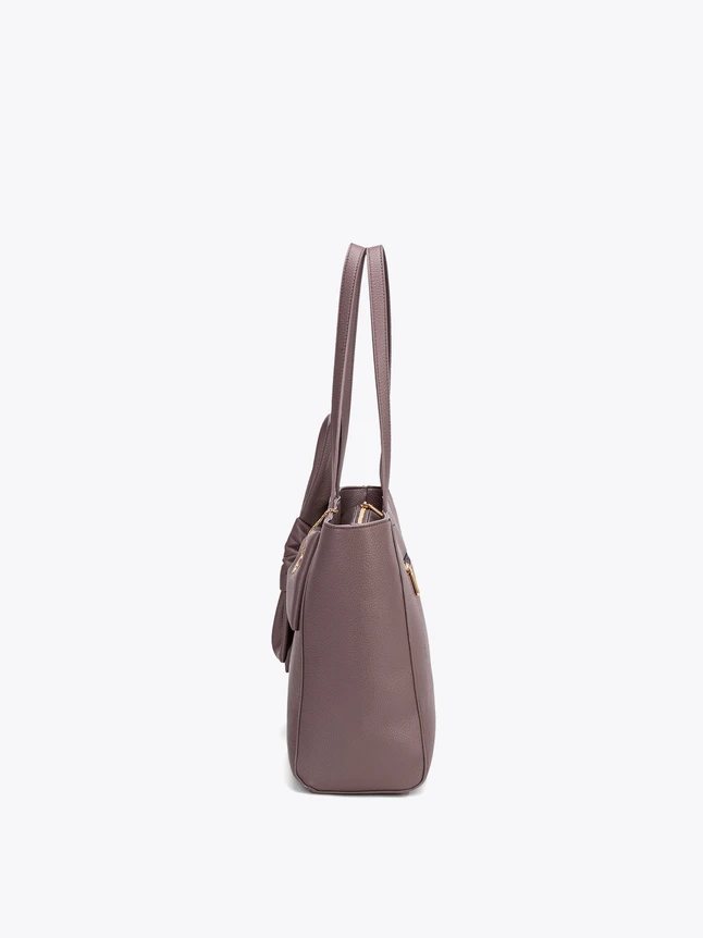 Elegant Pebbled Vegan Leather Shoulder Tote Bag for Professional and Everyday Use
