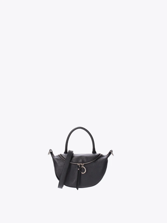 Pebbled Leather Mini Satchel Bag for Everyday Use