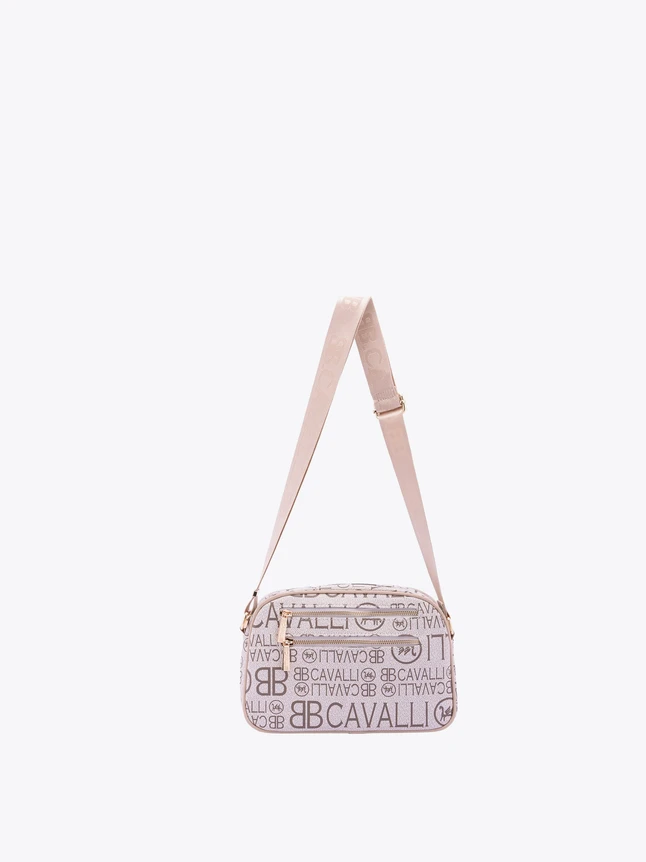 Monogram Print Crossbody Bag PU Leather for Everyday Use