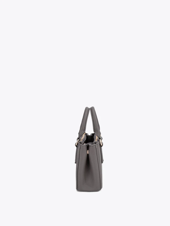 Pebbled Leather Top Handle Mini Satchel For Elegant Everyday Carry