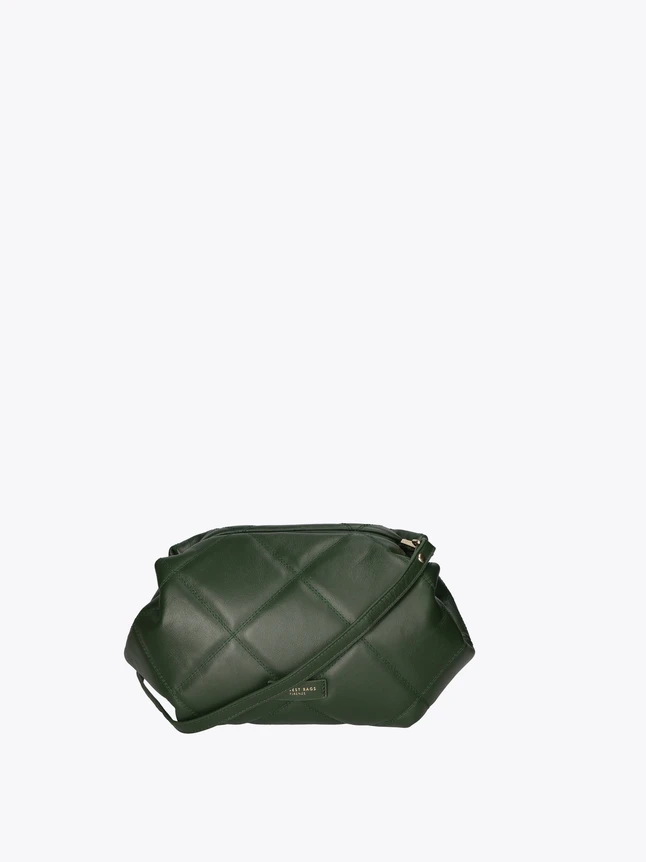 Quilted Leather Crossbody Bag with Chain Strap Everyday Essentials