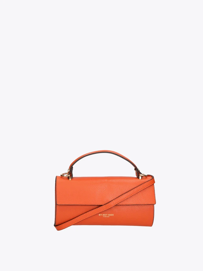 Minimalist Leather Top Handle Satchel Bag for Evening