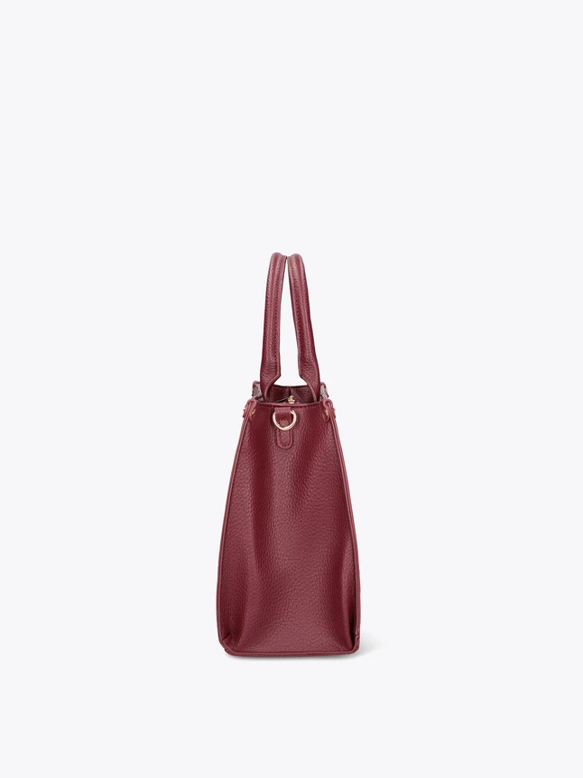 Chic Grained Leather Top Handle Shoulder Bag for Sophisticated Daily Carry
