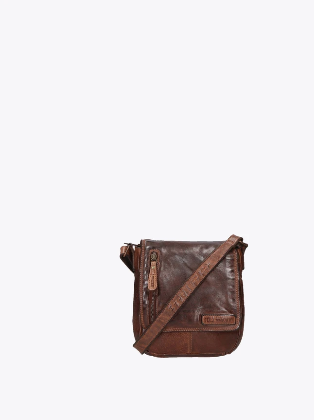 Vintage Leather Crossbody Messenger Bag for Everyday Travel