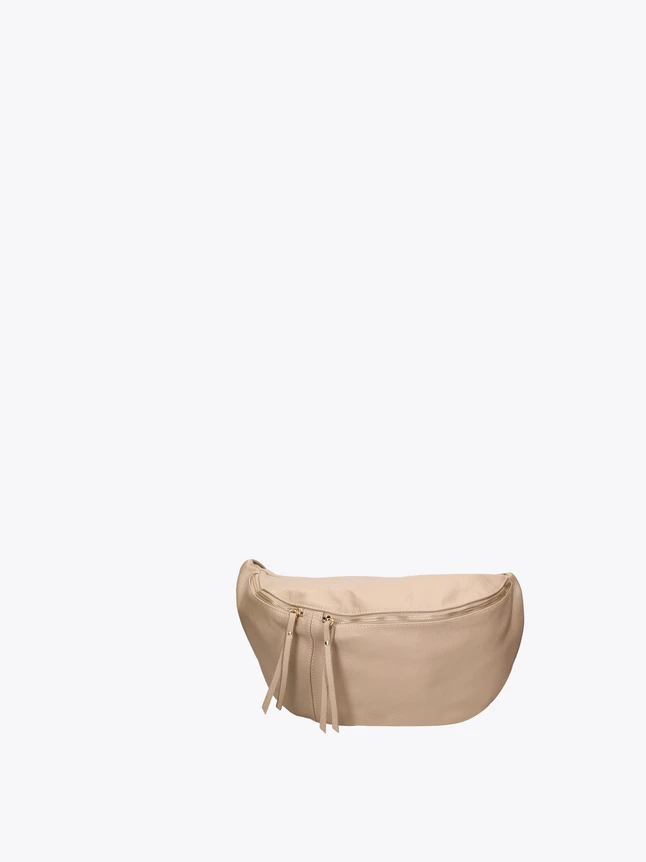 Modern Smooth Leather Belt Bag with Gold Hardware for Everyday Versatility