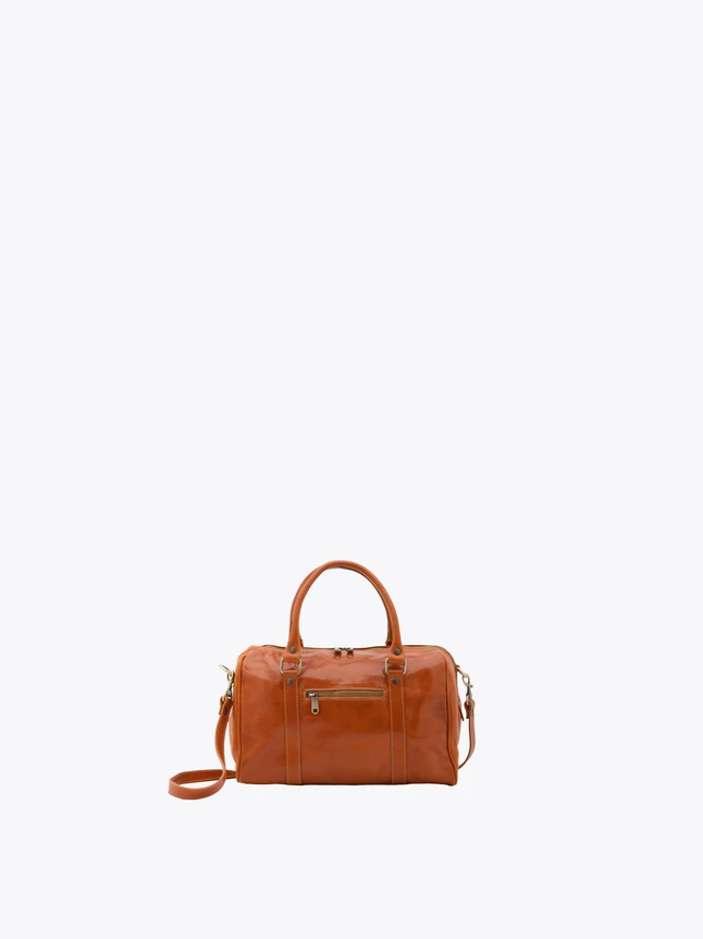 Leather Satchel Bag Top Handle with Detachable Crossbody Strap for Daily Use