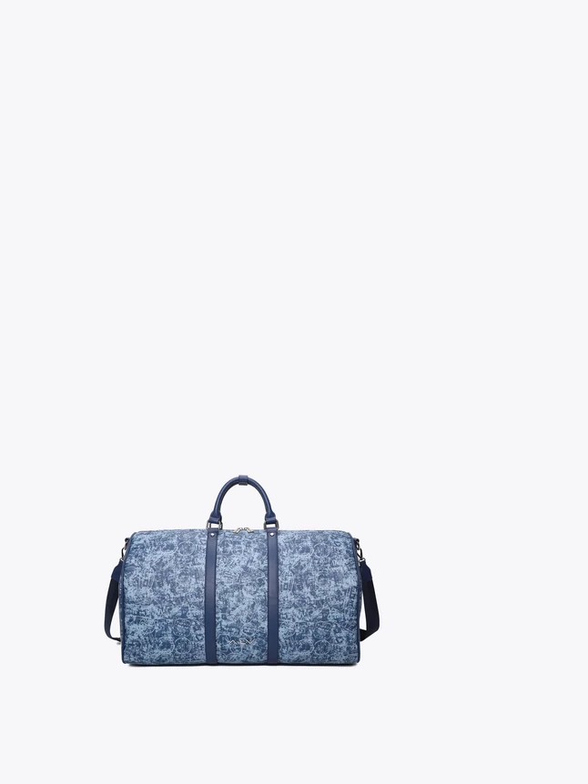 Elegant Jacquard Duffle Bag for Laptop Travel