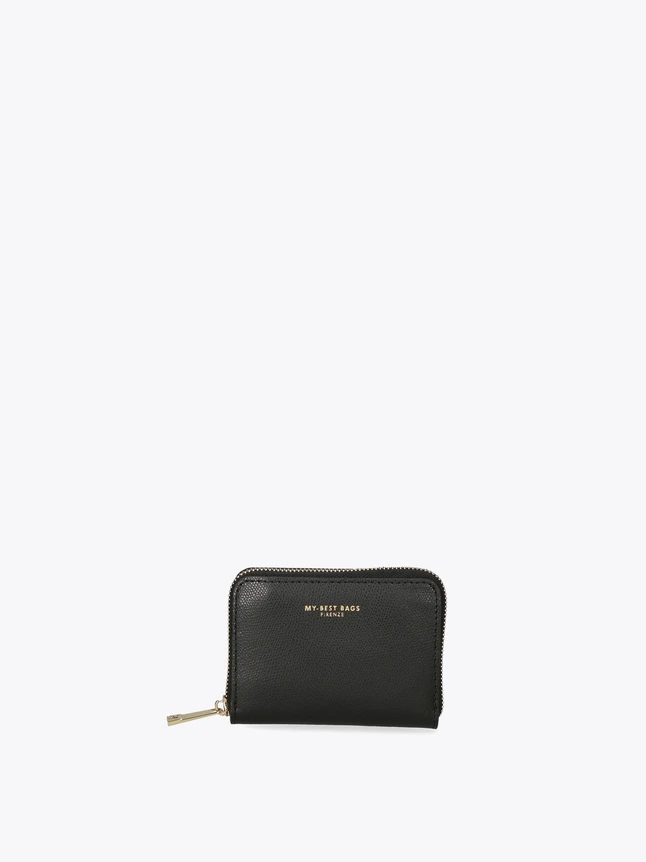 Minimalist Leather Zip Wallet for Card Essentials And Travel