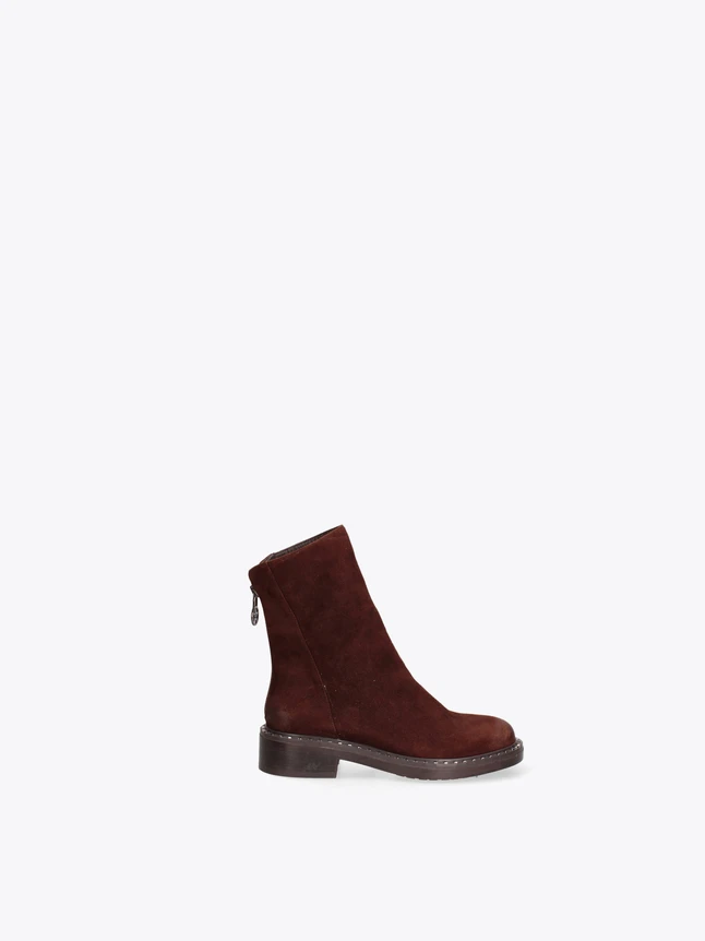 Luxury Leather Ankle Boot With Rear Zipper And Welt Stitch Sole For Women