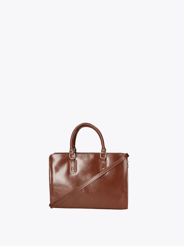 Minimalist Leather Satchel Handbag Crossbody for Office Use