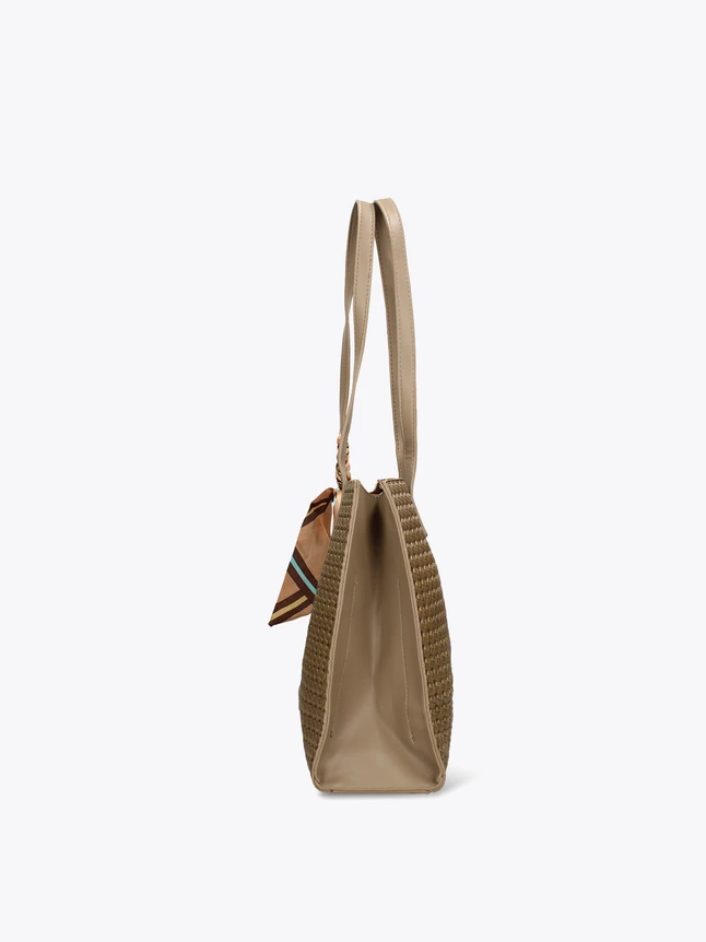 Woven Faux Leather Shoulder Bag For Everyday Elegance And Versatility