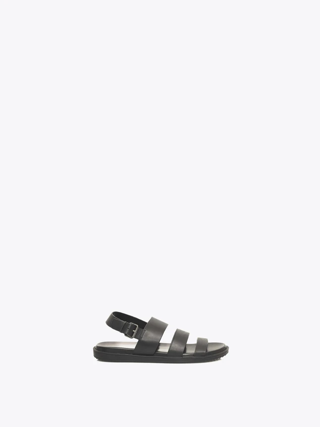 Minimalist Leather Strappy Sandal for Everyday Wear