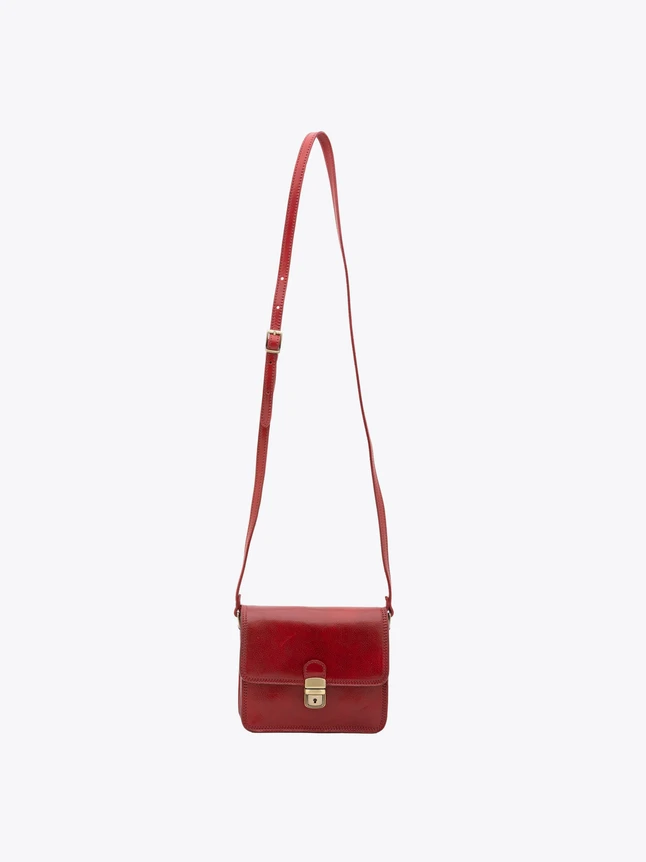 Leather Flap Crossbody Bag Turn Lock Minimalist for Everyday Use