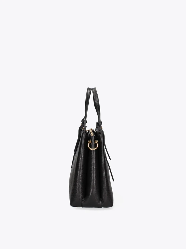 Elegant Pebbled Leather Top Handle Handbag For Versatile Daily Carry