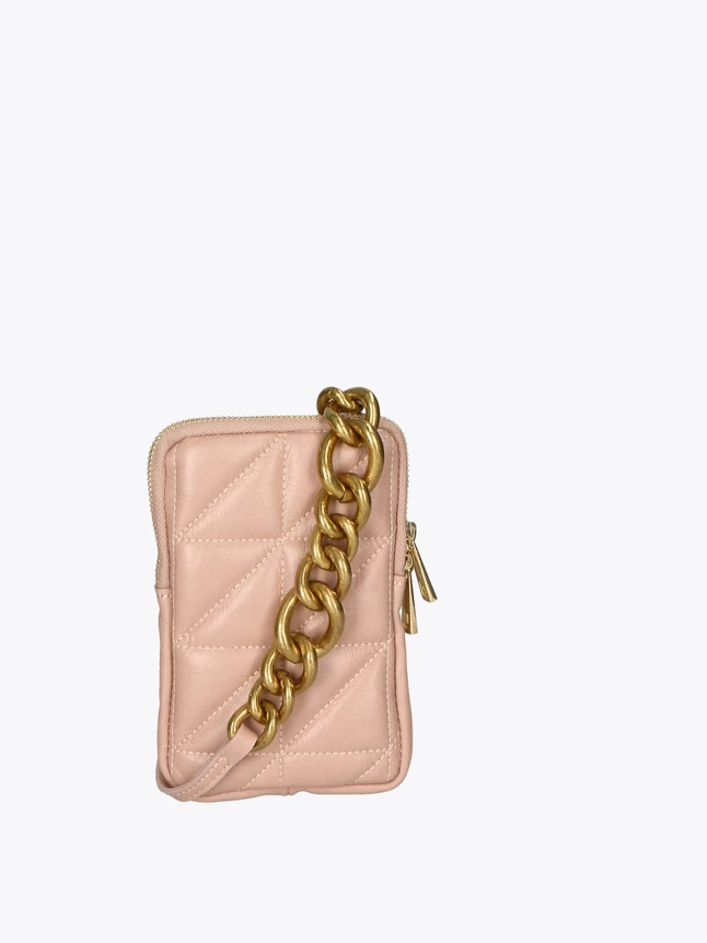 Quilted Nylon Crossbody Bag with Chain Strap for Everyday Essentials