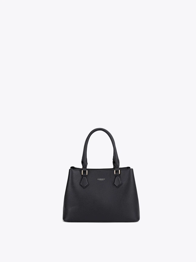Elegant Pebbled Leather Top Handle Tote Bag For Professional Use
