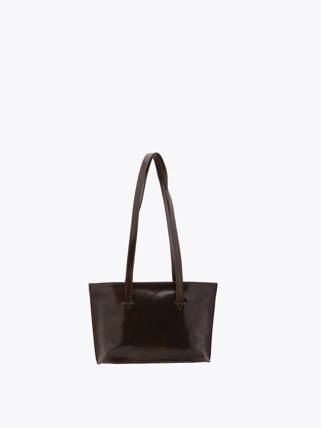 Minimalist Patent Leather Tote Bag for Everyday Use